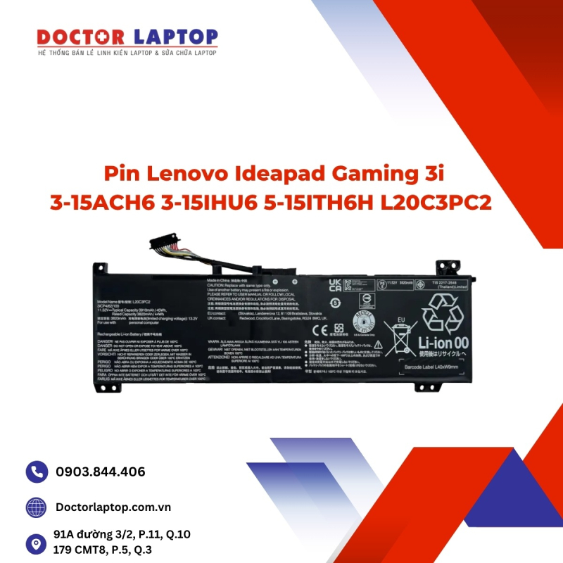 Pin Lenovo Ideapad Gaming 3i 3-15ACH6 3-15IHU6 5-15ITH6H L20C3PC2