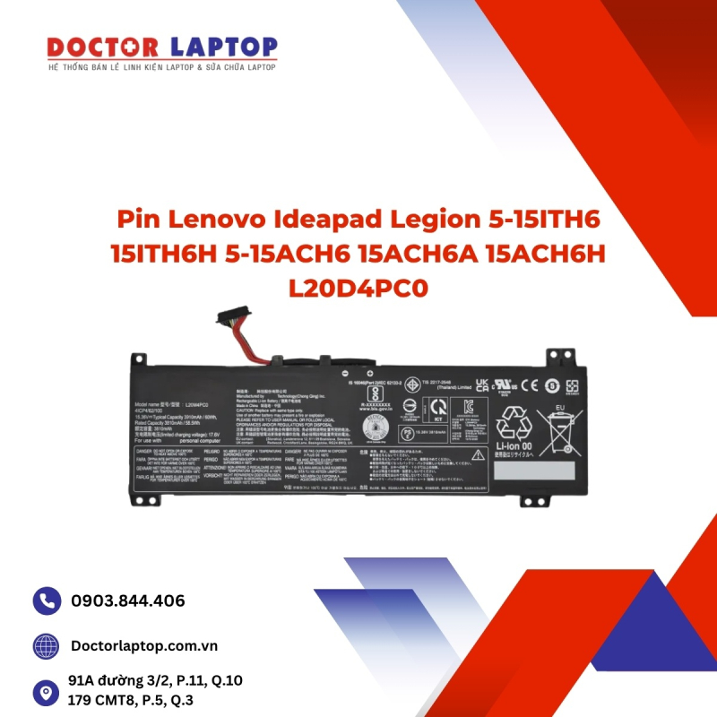 Pin Lenovo Ideapad Legion 5-15ITH6 15ITH6H 5-15ACH6 15ACH6A 15ACH6H L20D4PC0