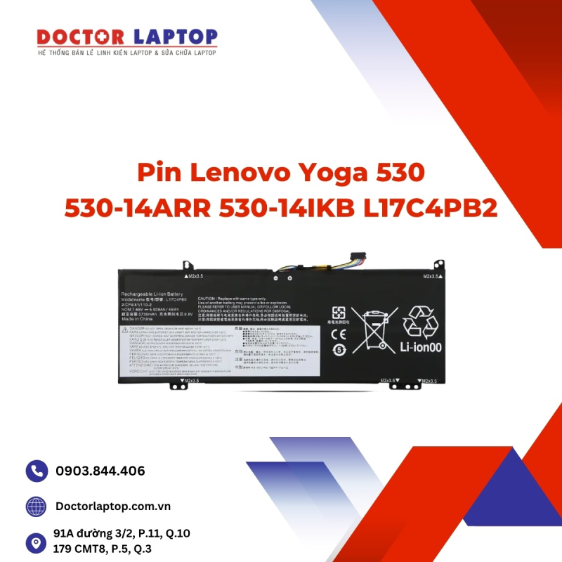 Pin Lenovo Yoga 530 530-14ARR 530-14IKB L17C4PB2