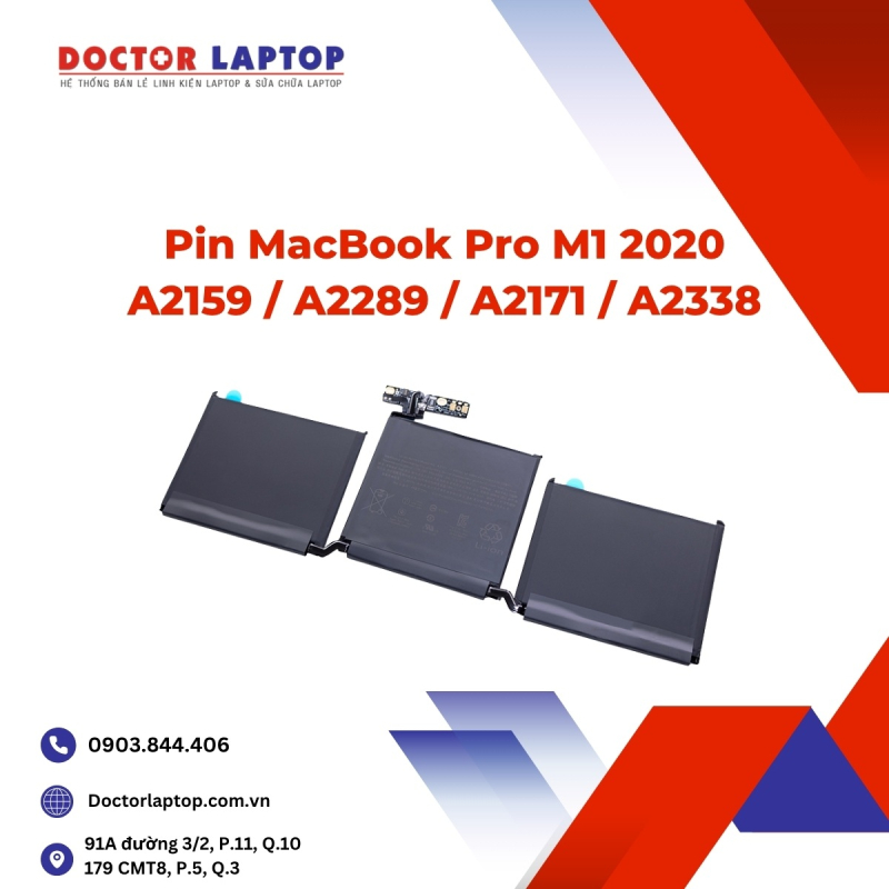 Pin MacBook Pro M1 2020 A2159 / A2289 / A2171 / A2338