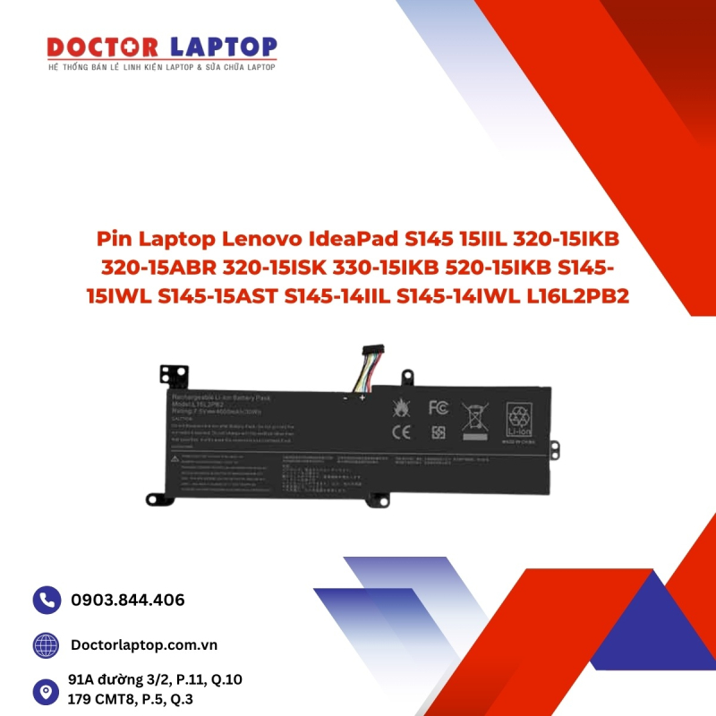 Pin Laptop Lenovo IdeaPad S145 15IIL 320-15IKB 320-15ABR 320-15ISK 330-15IKB 520-15IKB S145-15IWL S145-15AST S145-14IIL S145-14IWL L16L2PB2