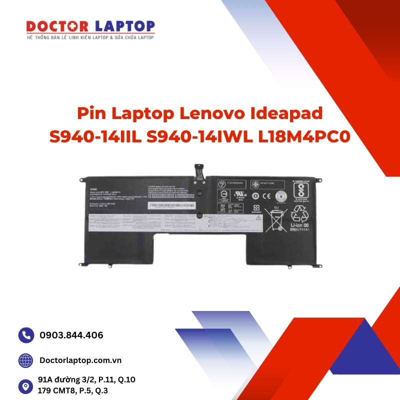 Pin Laptop Lenovo Ideapad S940-14IIL S940-14IWL L18M4PC0