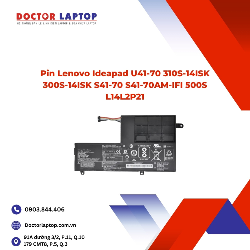 Pin Lenovo Ideapad U41-70 310S-14ISK 300S-14ISK S41-70 S41-70AM-IFI 500S L14L2P21