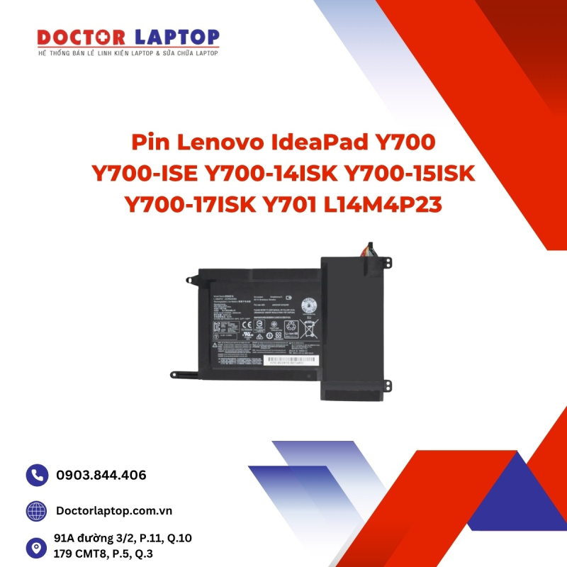 Pin Lenovo IdeaPad Y700 Y700-ISE Y700-14ISK Y700-15ISK Y700-17ISK Y701 L14M4P23