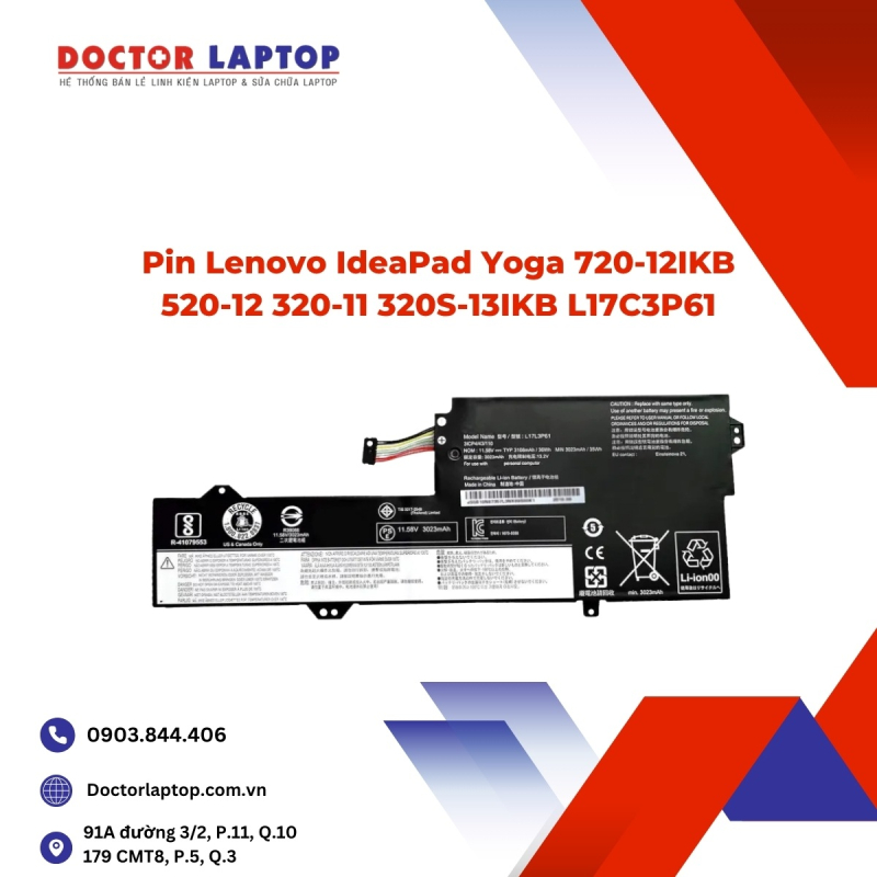 Pin Lenovo IdeaPad Yoga 720-12IKB 520-12 320-11 320S-13IKB L17C3P61