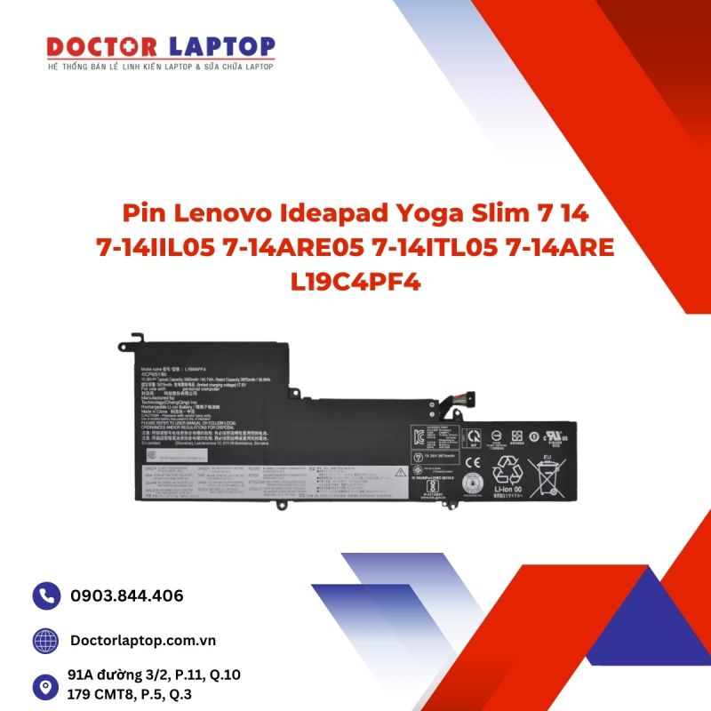 Pin Lenovo Ideapad Yoga Slim 7 14 7-14IIL05 7-14ARE05 7-14ITL05 7-14ARE L19C4PF4