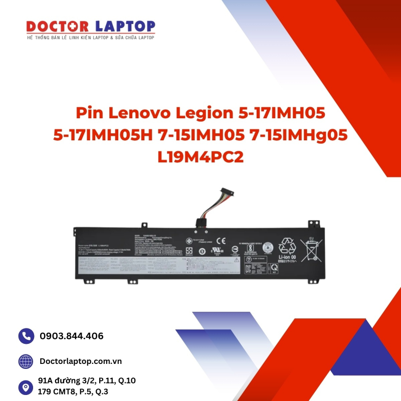 Pin Lenovo Legion 5-17IMH05 5-17IMH05H 7-15IMH05 7-15IMHg05 L19M4PC2