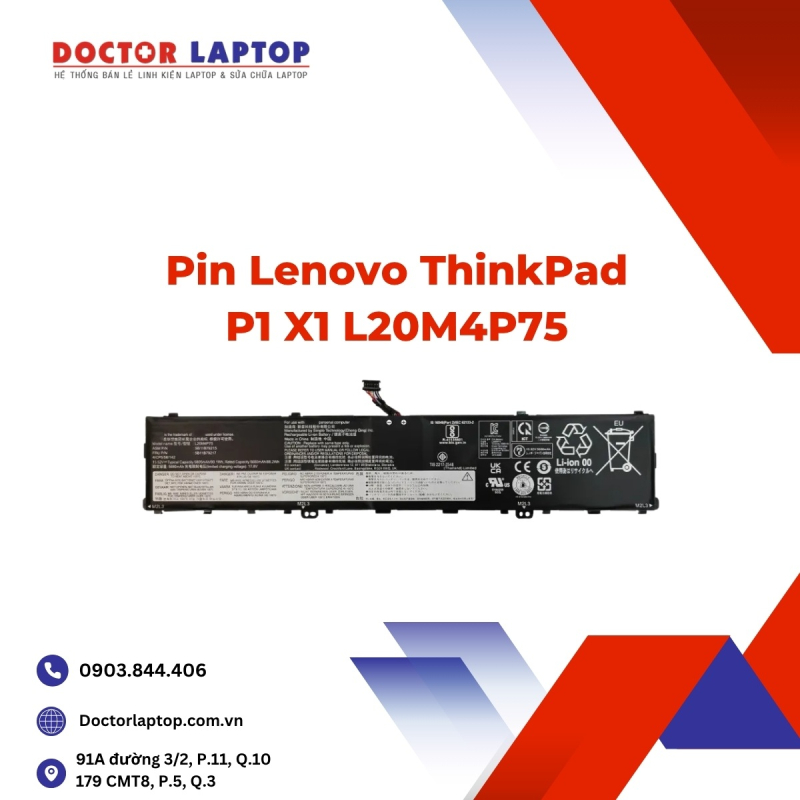 Pin Lenovo ThinkPad P1 X1 L20M4P75