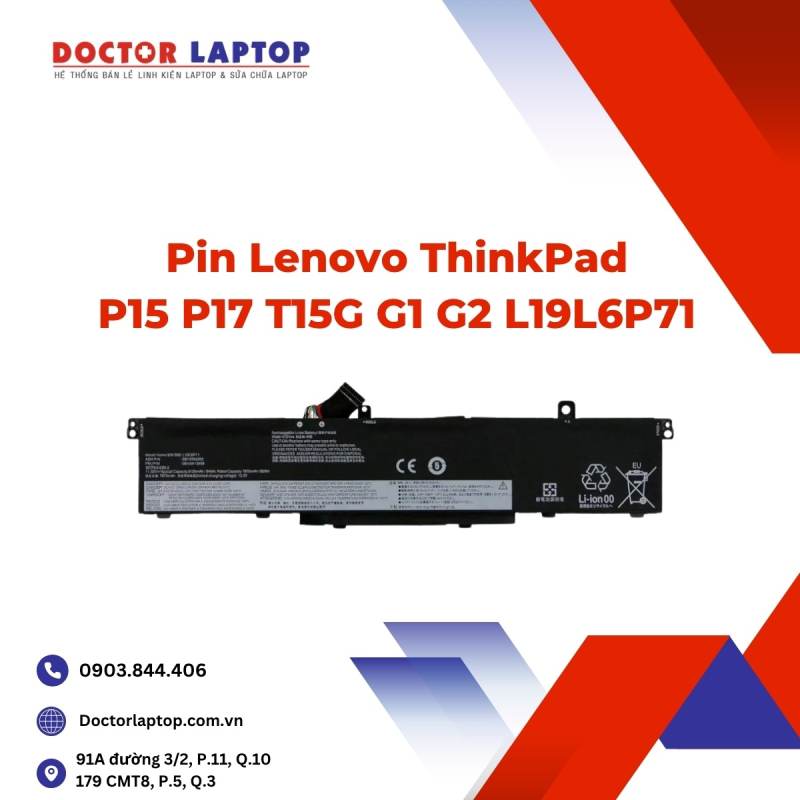 Pin Lenovo ThinkPad P15 P17 T15G G1 G2 L19L6P71