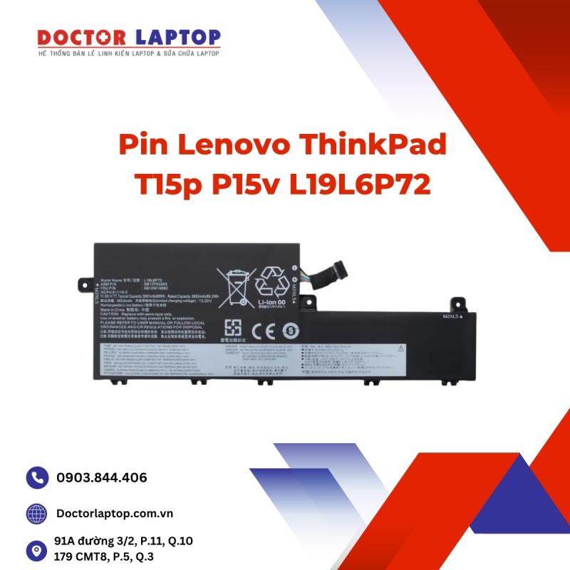 Pin Lenovo ThinkPad T15p P15v L19L6P72