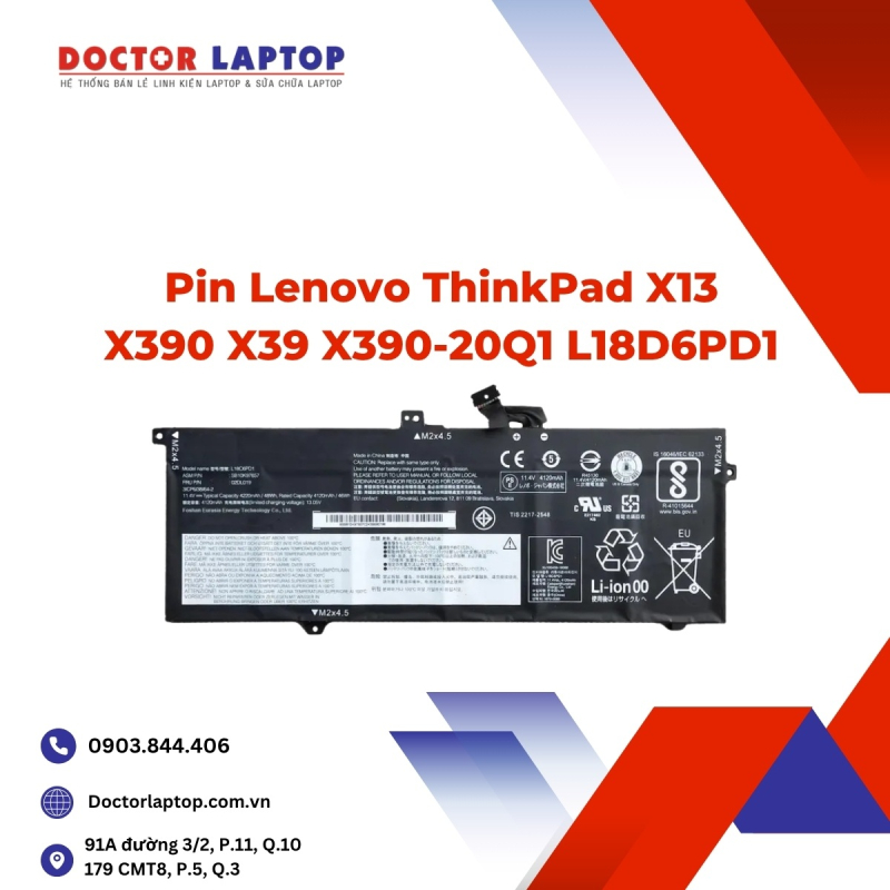 Pin Lenovo ThinkPad X13 X390 X39 X390-20Q1 L18D6PD1