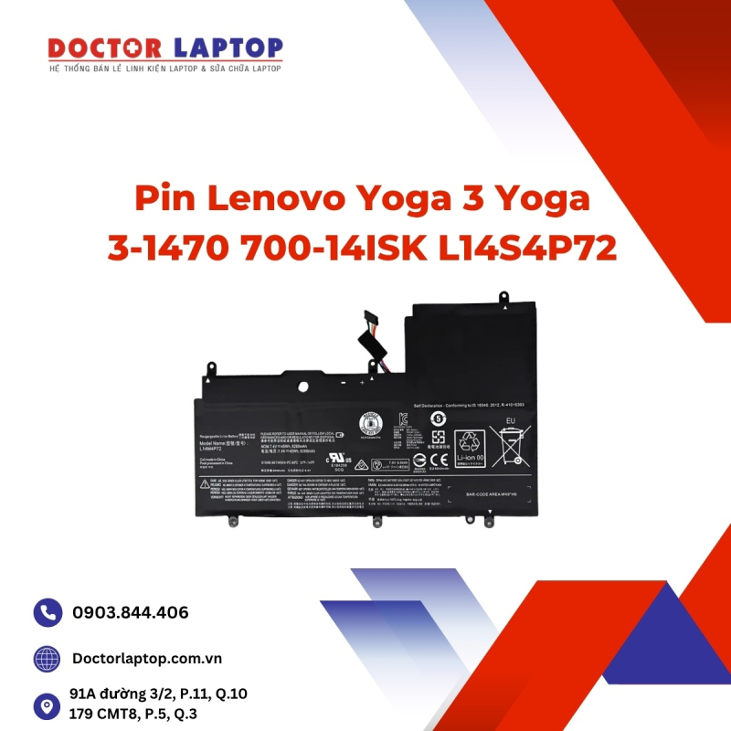 Pin Lenovo Yoga 3 Yoga 3-1470 700-14ISK L14S4P72