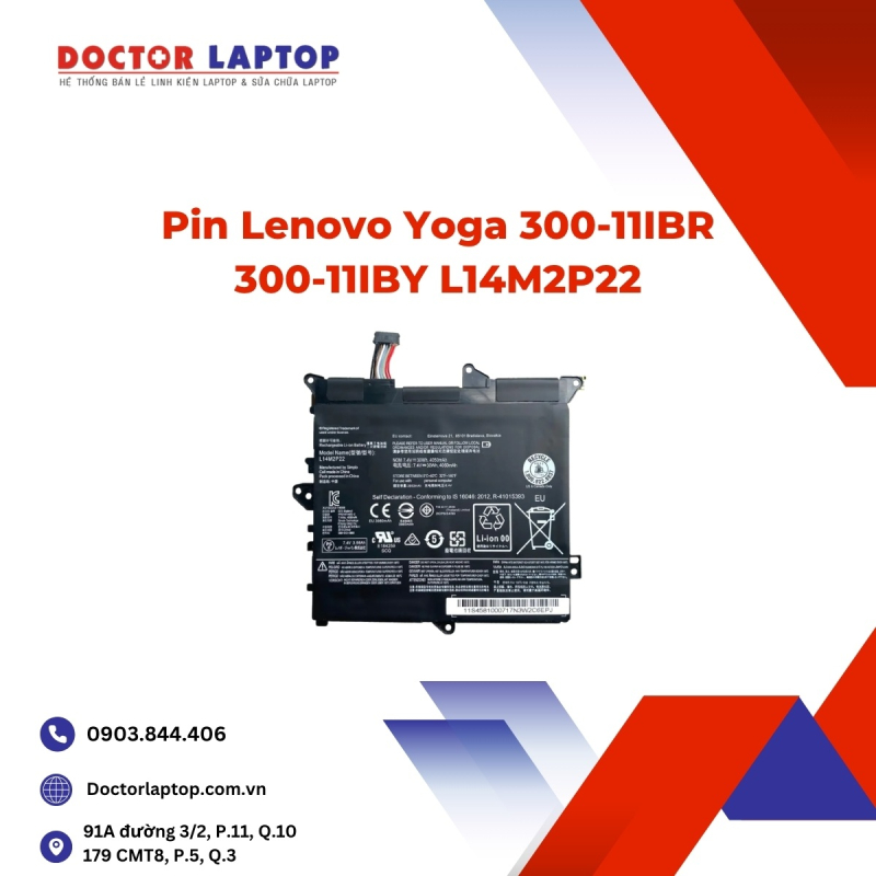 Pin Lenovo Yoga 300-11IBR 300-11IBY L14M2P22