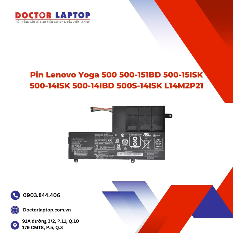 Pin Lenovo Yoga 500 500-151BD 500-15ISK 500-14ISK 500-14IBD 500S-14ISK L14M2P21