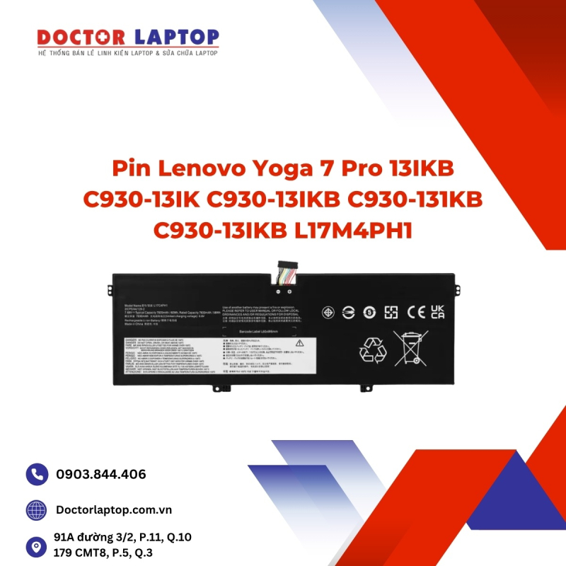 Pin Lenovo Yoga 7 Pro 13IKB C930-13IK C930-13IKB C930-131KB C930-13IKB L17M4PH1