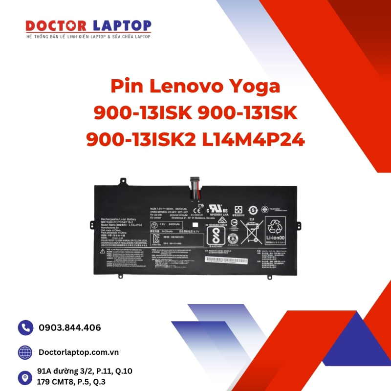 Pin Lenovo Yoga 900-13ISK 900-131SK 900-13ISK2 L14M4P24