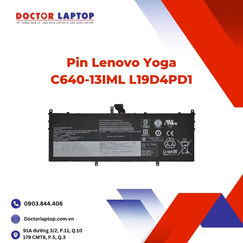Pin Lenovo Yoga C640-13IML L19D4PD1