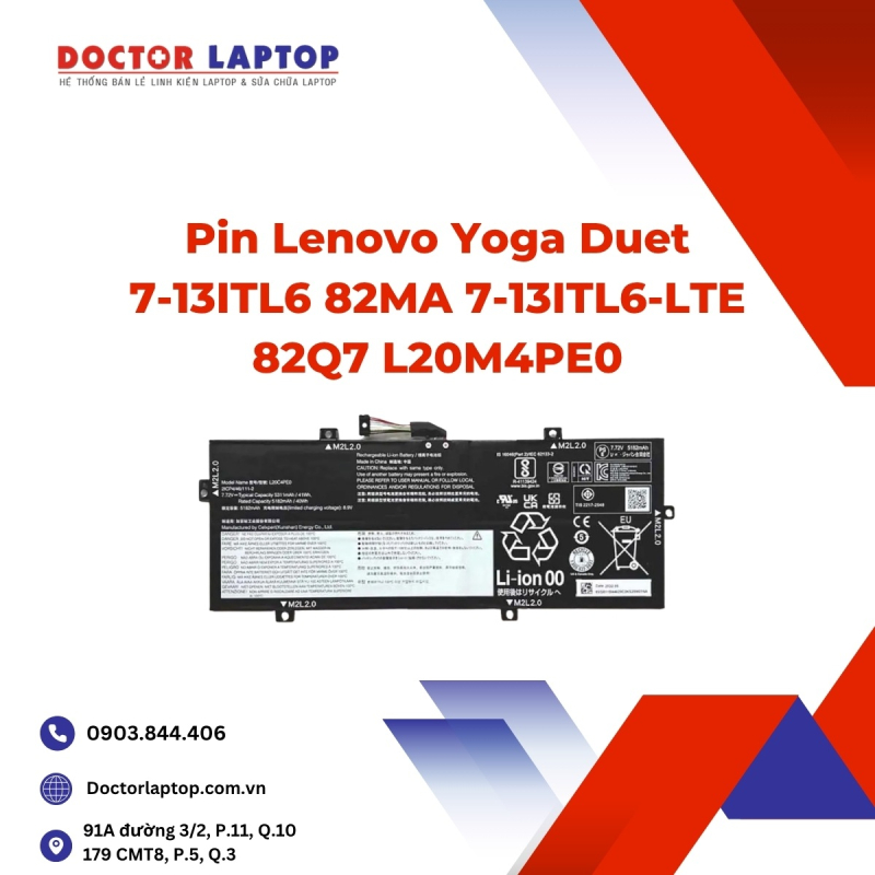 Pin Lenovo Yoga Duet 7-13ITL6 82MA 7-13ITL6-LTE 82Q7 L20M4PE0