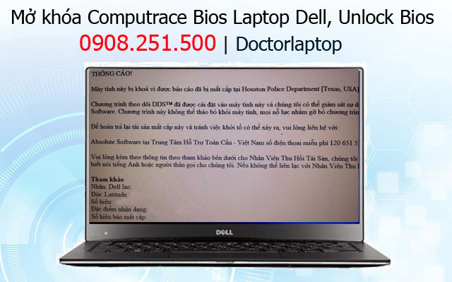 Mở khóa Computrace Bios Laptop Dell